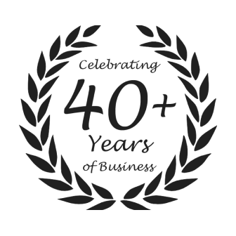 40+ Years of Business Logo